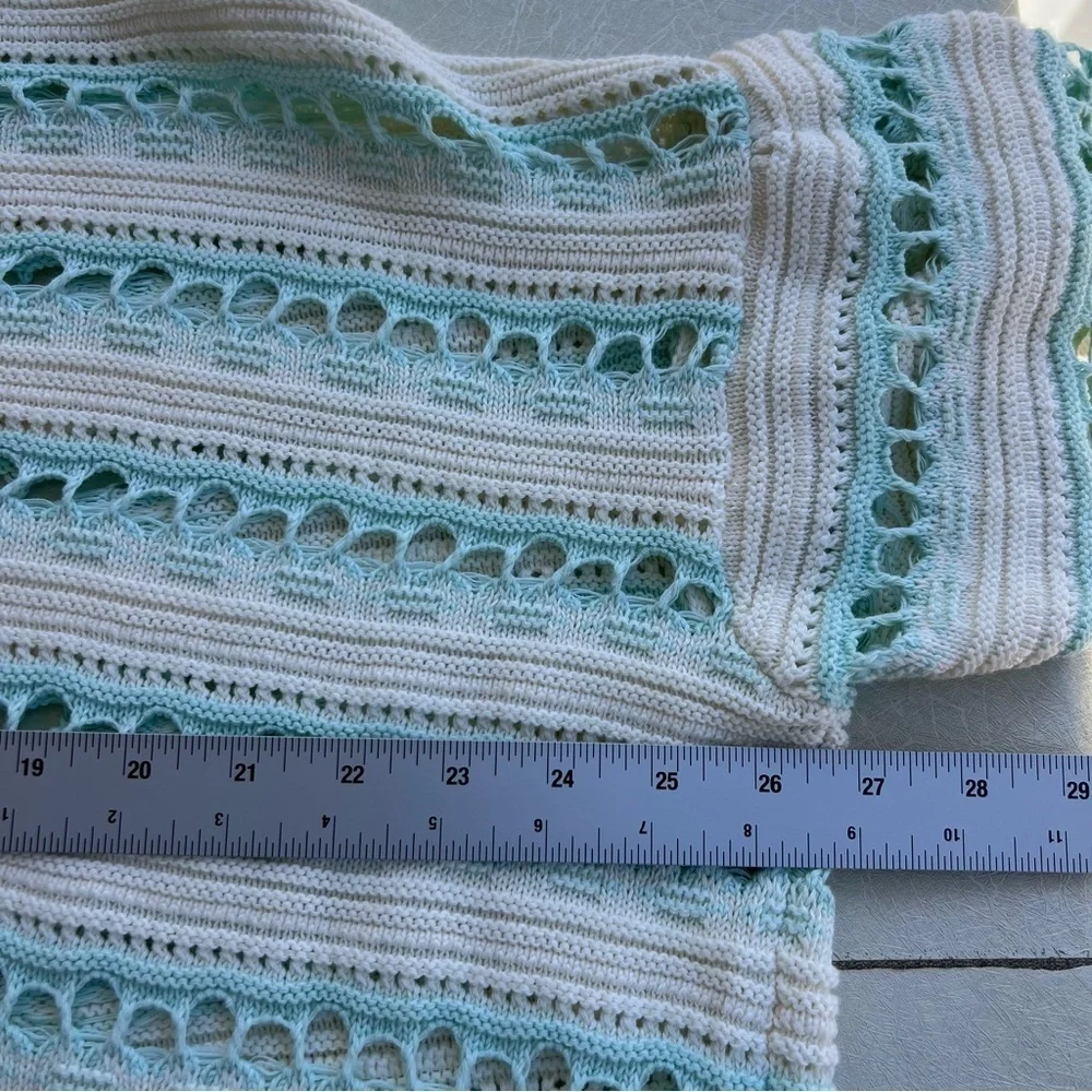 Maeve Cream and Green Striped Cardigan Women’s  Size XS/S